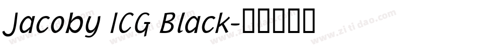 Jacoby ICG Black字体转换